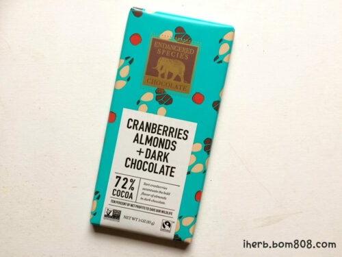 Endangered Species Chocolateクランベリー&アーモンド&ダークチョコレート