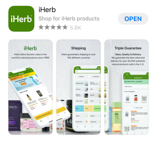 iHerbアイハーブのモバイル用アプリ