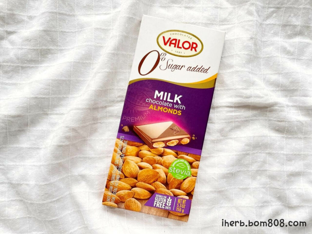 Valor（バロール）砂糖不使用｜アーモンド入りミルクチョコレート