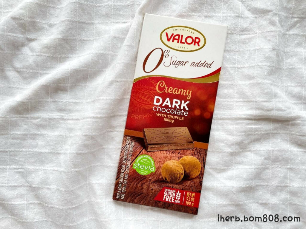 Valor（バロール）砂糖不使用｜トリュフフィリング入りダークチョコレート52%