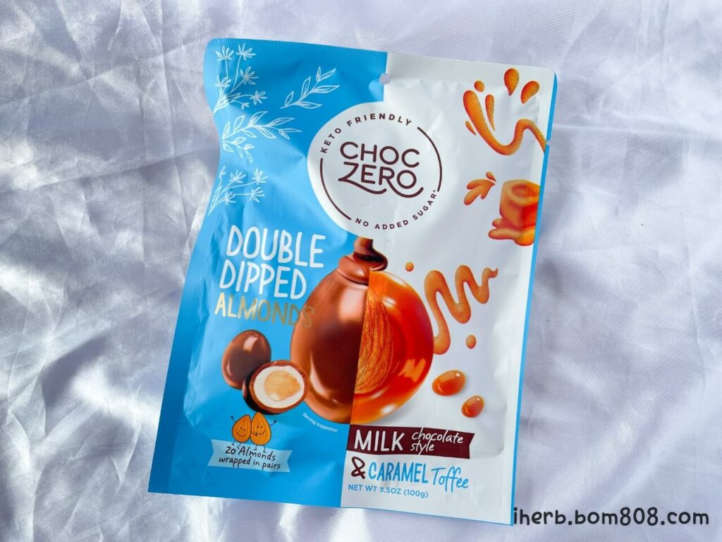 ChocZero（チョクゼロ）ダブルディップドアーモンド｜ミルクチョコレート＆キャラメルトフィー
